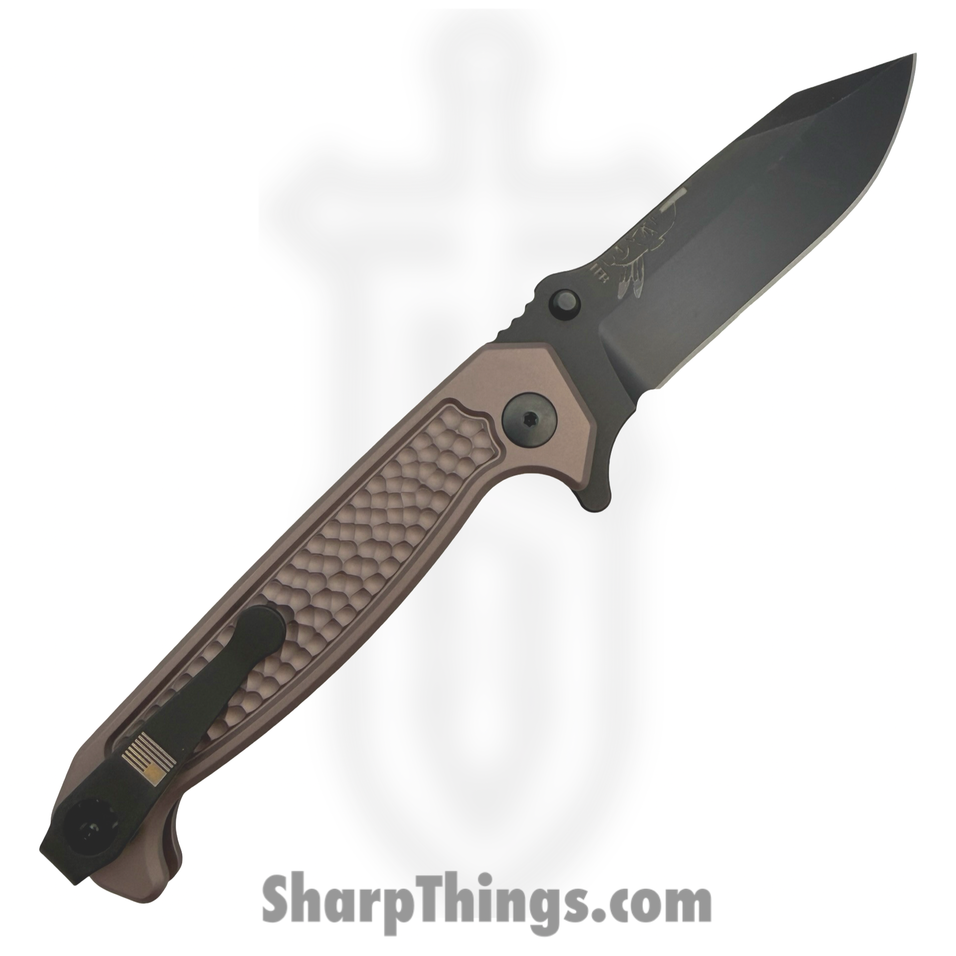 Half Face Blades - HFB6260K - Extremis Folder - Folding Knife - CPM S45VN Coated Spear Point - Titanium - Black - Image 2