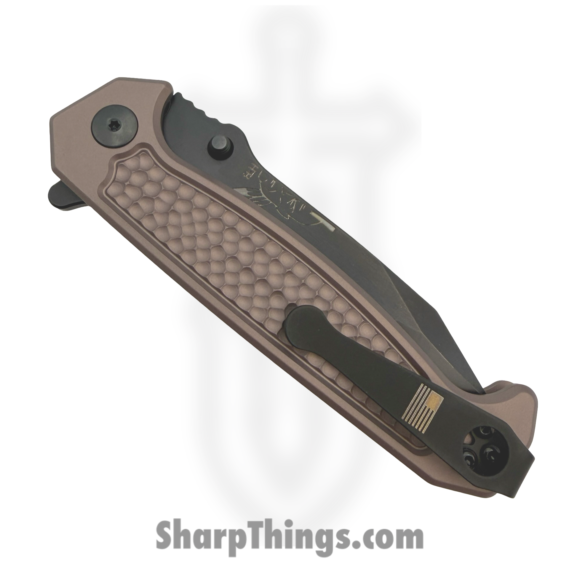 Half Face Blades - HFB6260K - Extremis Folder - Folding Knife - CPM S45VN Coated Spear Point - Titanium - Black - Image 4