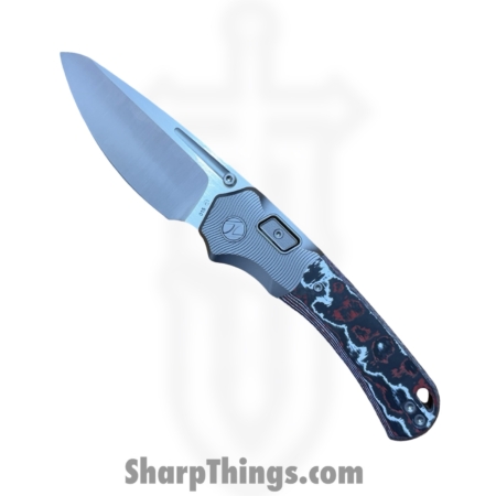 N.U.M.B. Knifeworks – NKW-N7Molten – N7 The Cantilever – Folding Knife – S90V Satin Sheepsfoot – Carbon Fiber – Molten