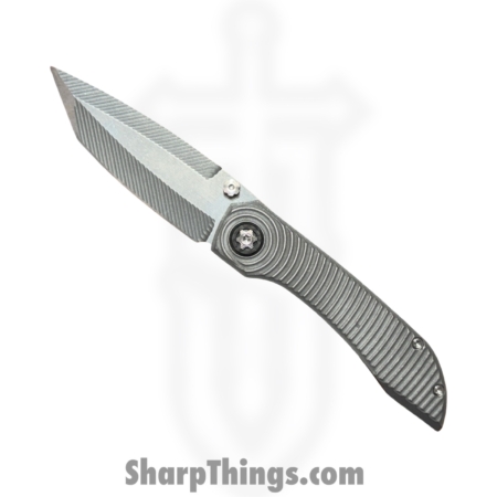 Simeon – SCKKROS90RM – Krow Radial Milled – Folding Knife – S90V Stonewash Tanto – Titanium – Natural