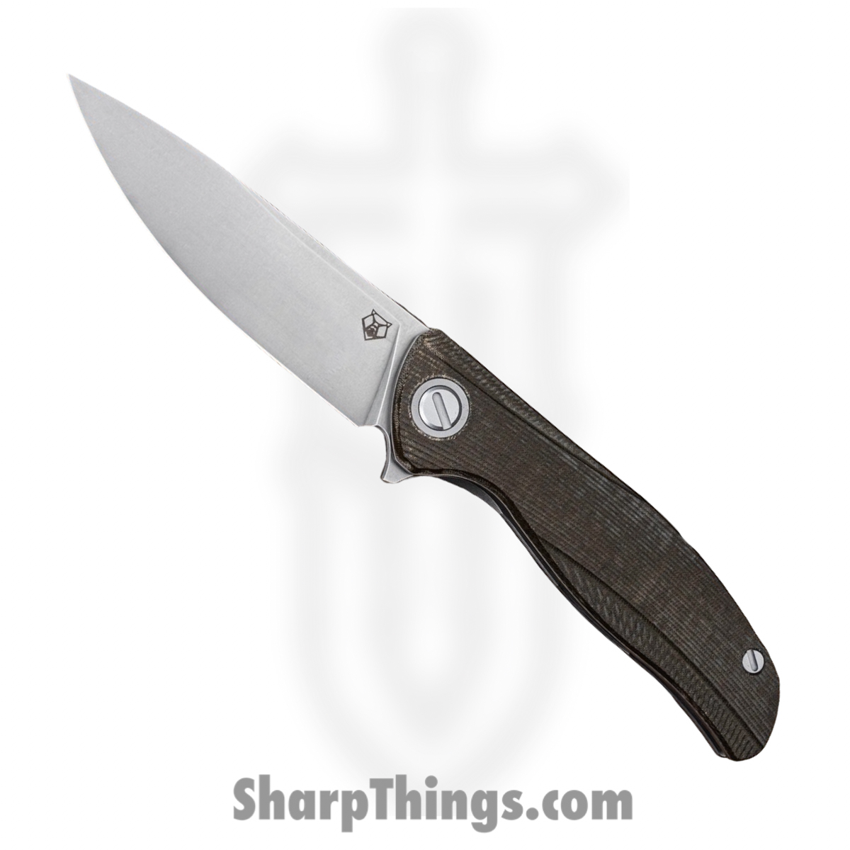 Shirogorov Knives - SHI-URS-F95-GRNM - Ursus F95 - Folding Knife - ELMAX Stonewash Drop Point - Micarta - Green