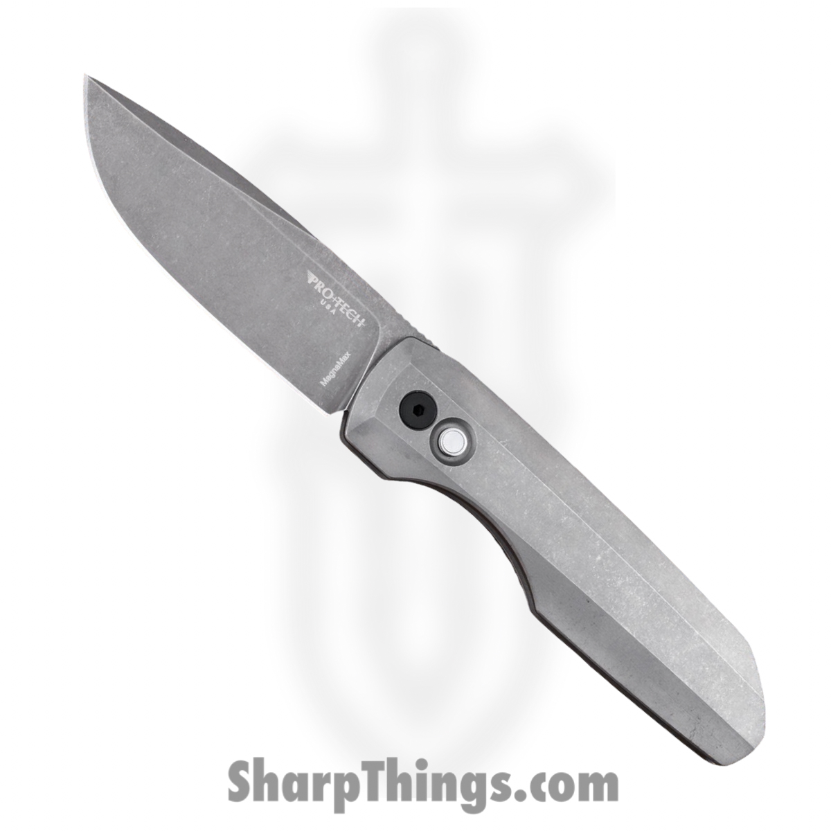 ProTech - SYNAPSE2.BS26.003 - Vero Synapse 2 - Automatic Knife - CPM MagnaMax Acid Wash Drop Point - 17-4 Steel - Natural
